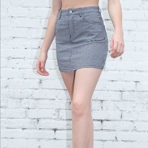 Brandy Melville Juliette Black Gingham Skirt